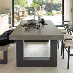 Ingrid Concrete-Effect 220cm Dining Table -Housing Units Shop 39cf64878e021d2692c80c0685918944