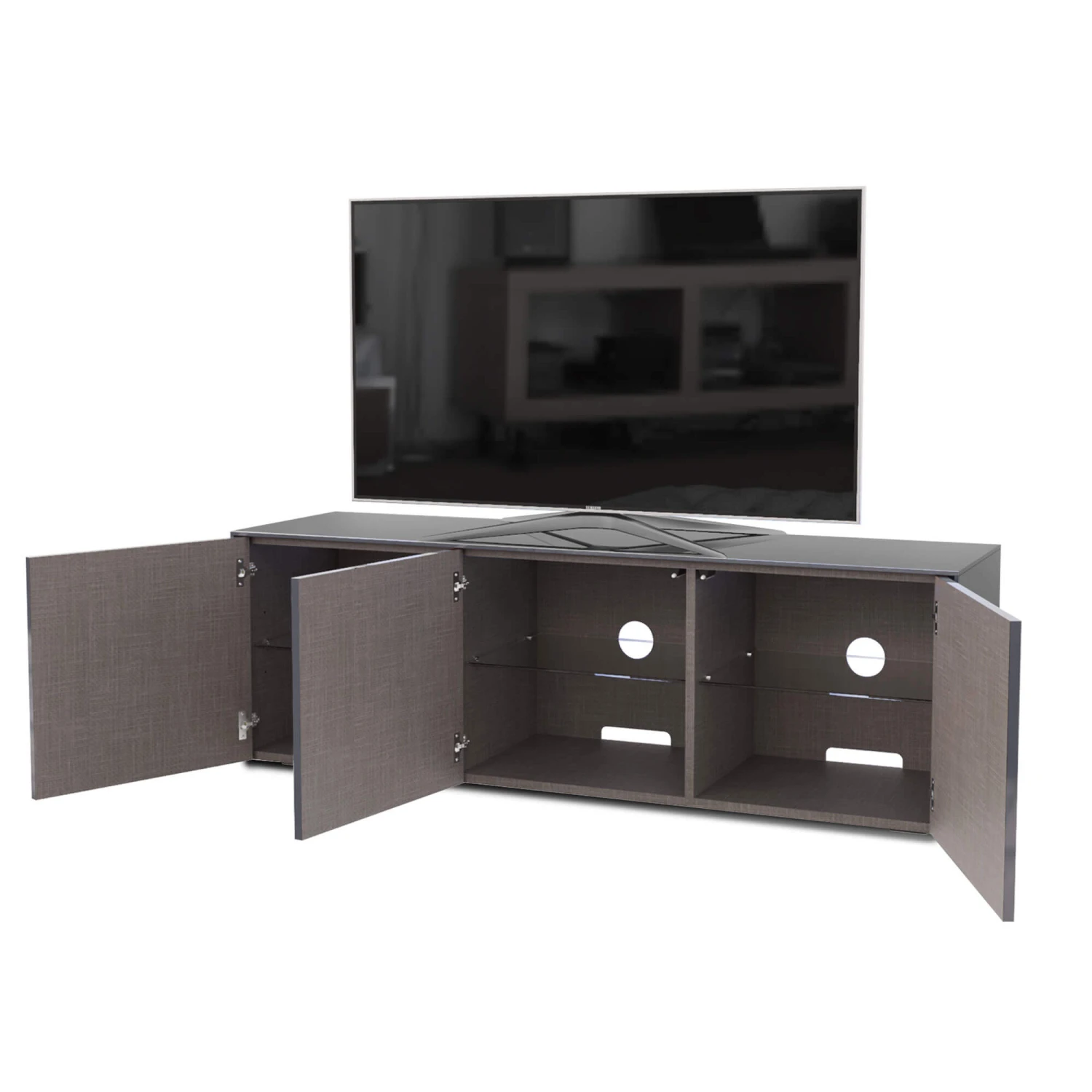 Intelligent 150cm Grey Gloss TV Unit 4 Intelligent 150cm Grey Gloss TV Unit - Image 2