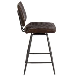 Kiara Dark Brown Counter Faux Leather Bar Chair -Housing Units Shop 3c62d0b82bbbc90028edb4319a8526a5