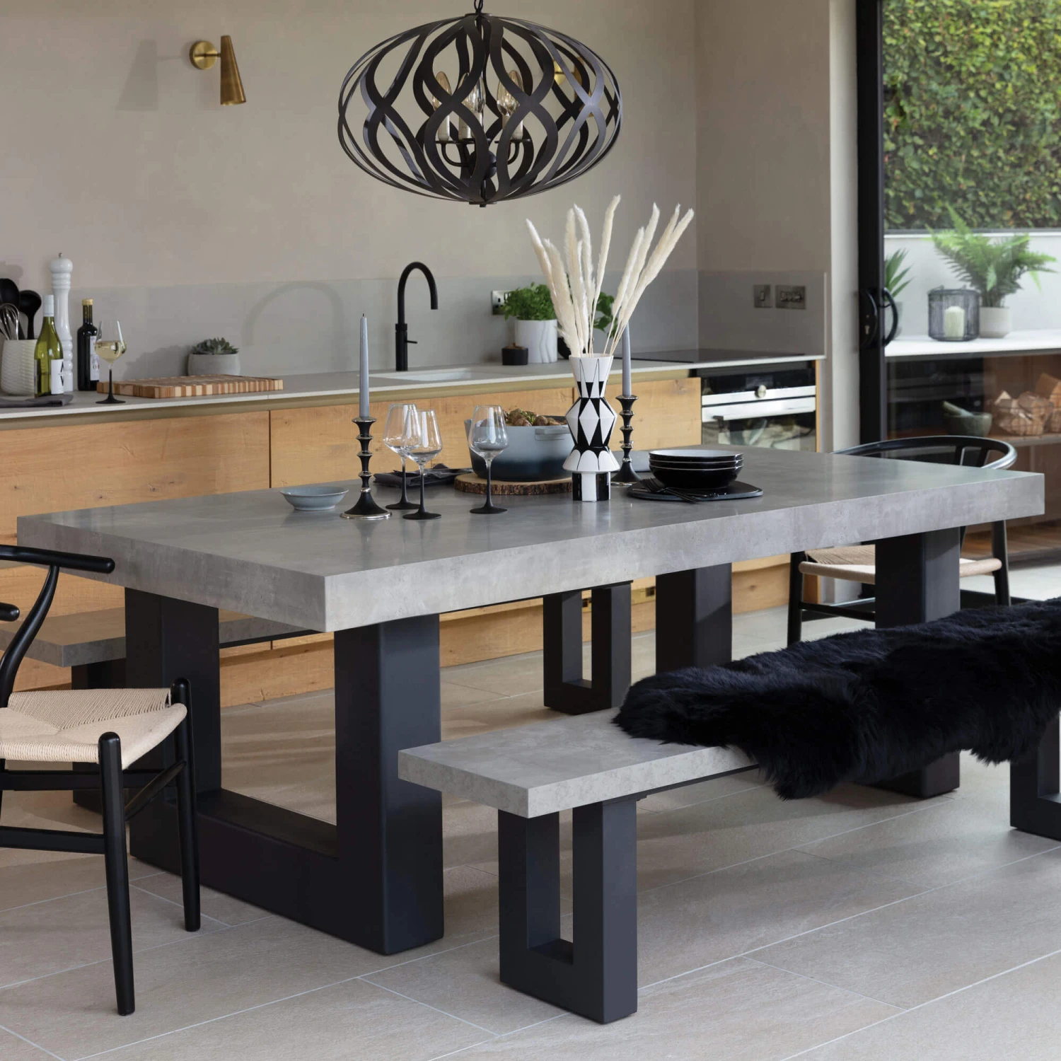 Ingrid Concrete-Effect 180cm Dining Table 3 Ingrid Concrete-Effect 180cm Dining Table