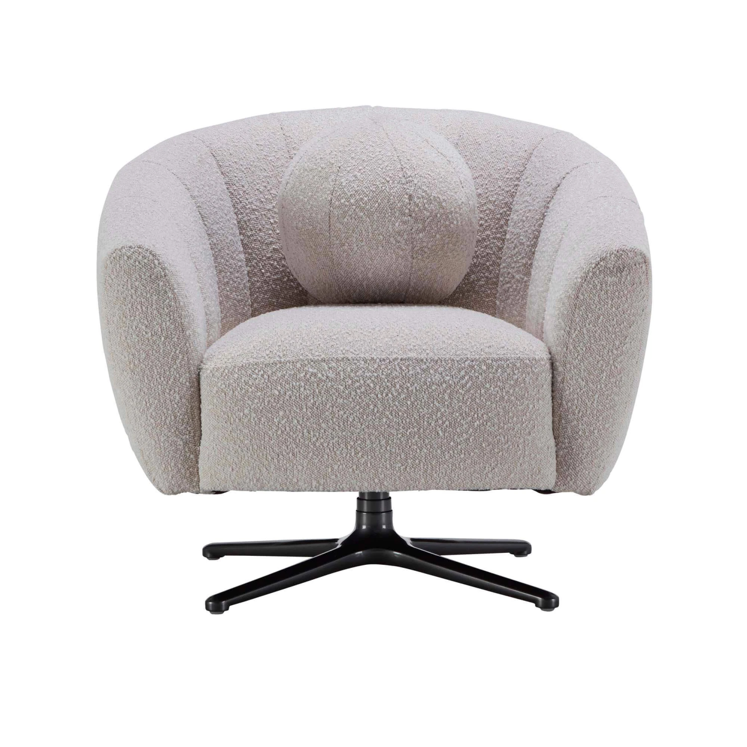 Gisele Ivory Boucle Fabric Swivel Chair 5 Gisele Ivory Boucle Fabric Swivel Chair - Image 3