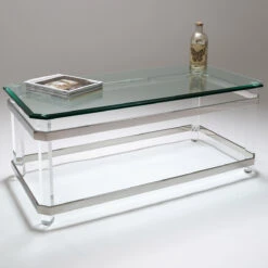 Bude Glass Top Rectangular Coffee Table