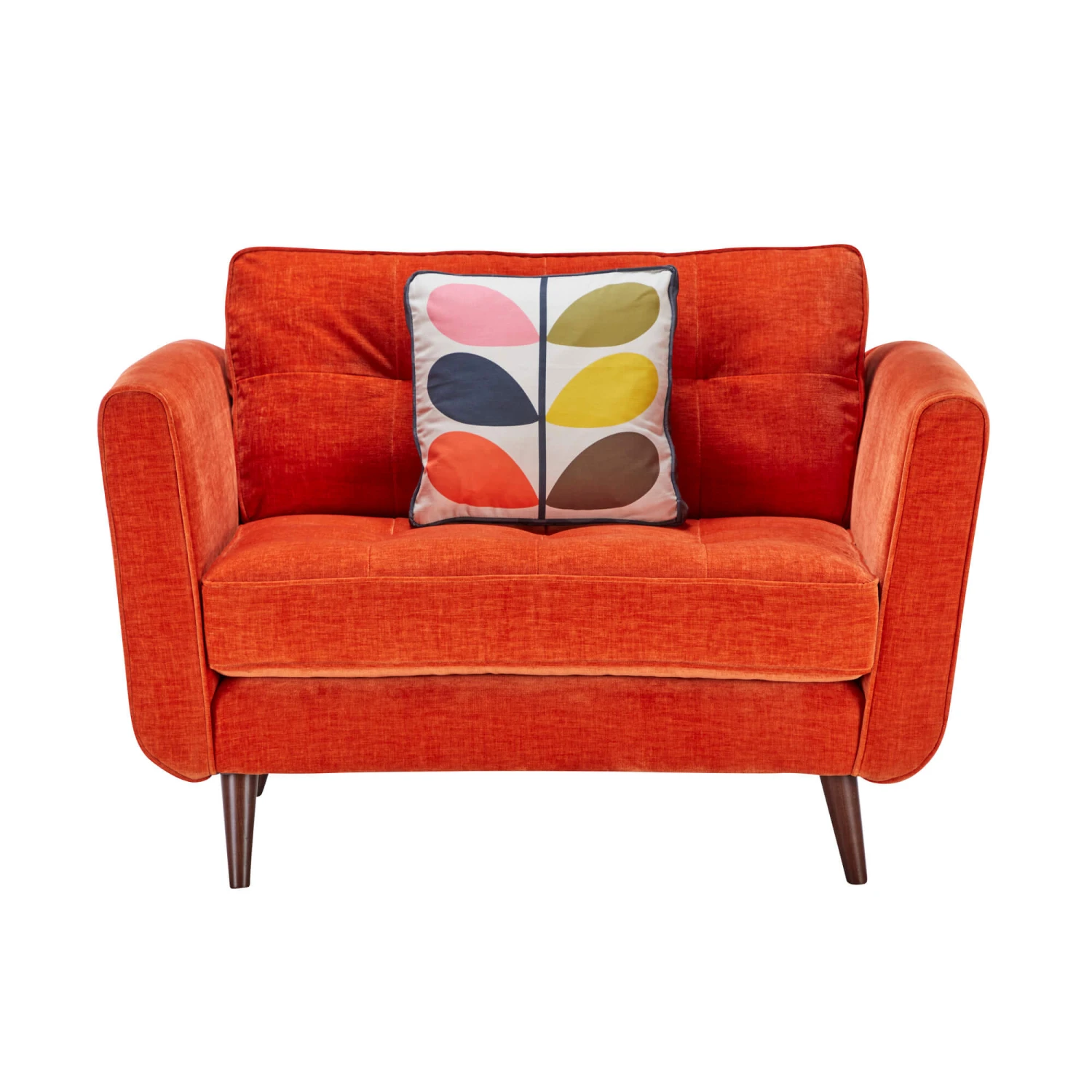 Orla Kiely Ivy Snuggler Sofa In Derry Orange Fabric 3 Orla Kiely Ivy Snuggler Sofa In Derry Orange Fabric