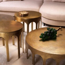 Eichholtz Gardini Vintage Brass Finish Coffee Table