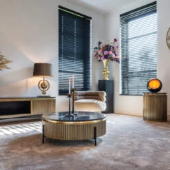 Ivette Round Gold & Black Marble Coffee Table -Housing Units Shop 41697857288e46c2f929f880b1d4fa9b