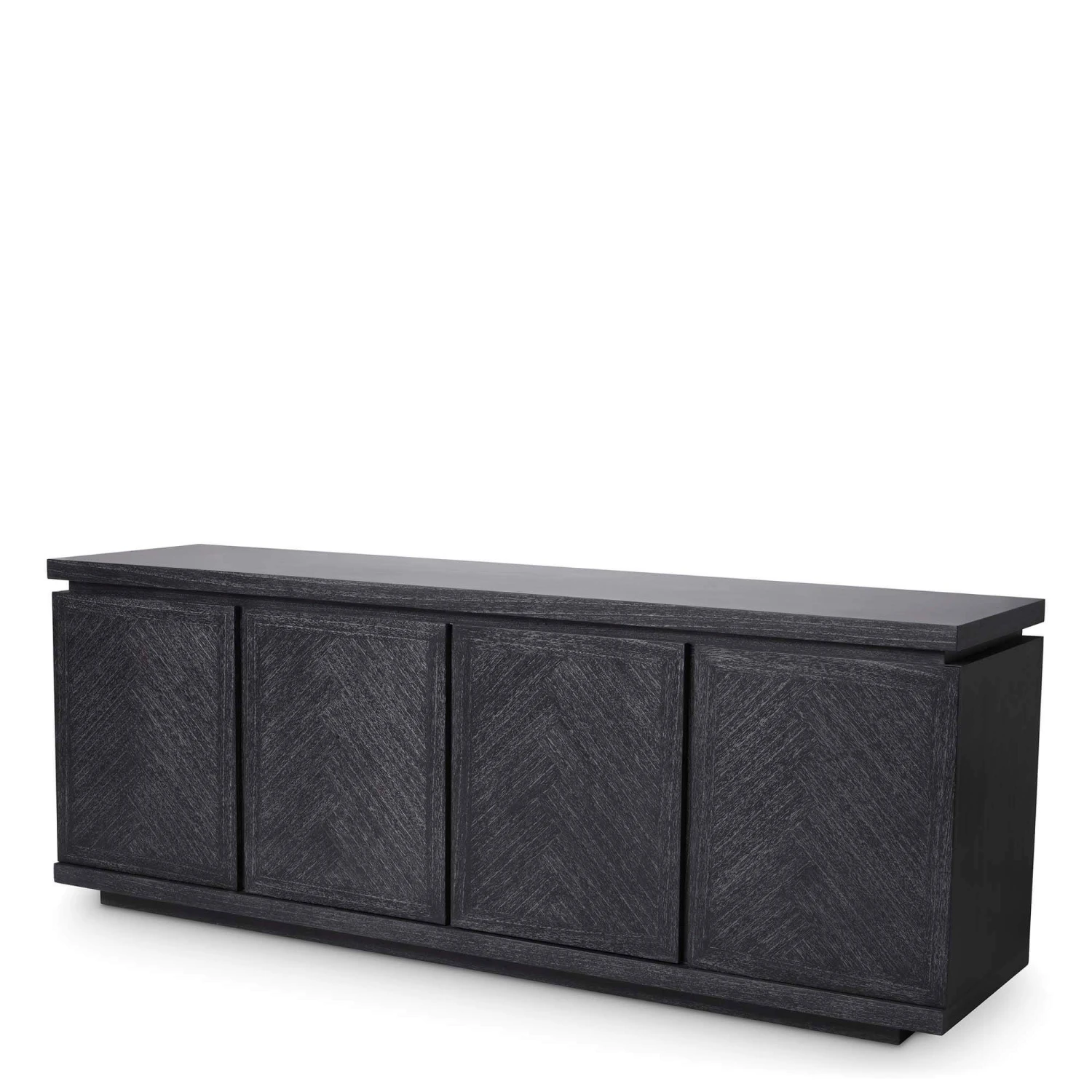 Eichholtz Bowen Oak Veneer Charcoal Grey Sideboard 3 Eichholtz Bowen Oak Veneer Charcoal Grey Sideboard