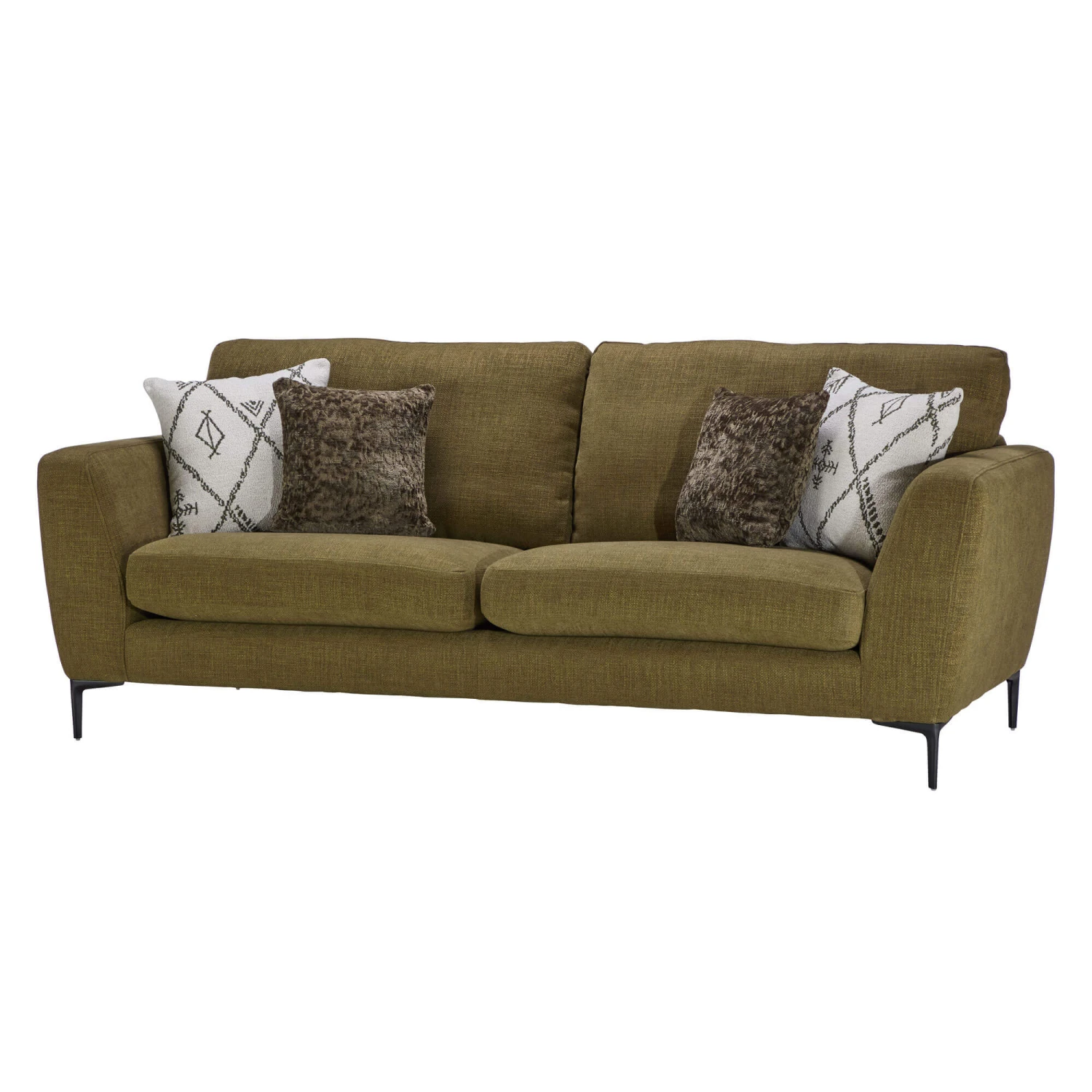 Isabella Olive Green Fabric Grand Sofa 4 Isabella Olive Green Fabric Grand Sofa - Image 2