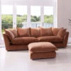 Nomad Dusk Apricot Fabric Extra Large Split Pillow Back Sofa -Housing Units Shop 431f82738b1daecd09b614b9f6536c05