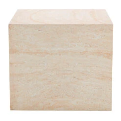 Marius Faux Travertine Side Table -Housing Units Shop 435e3d06d583a5665e1ee4db4472f9e3