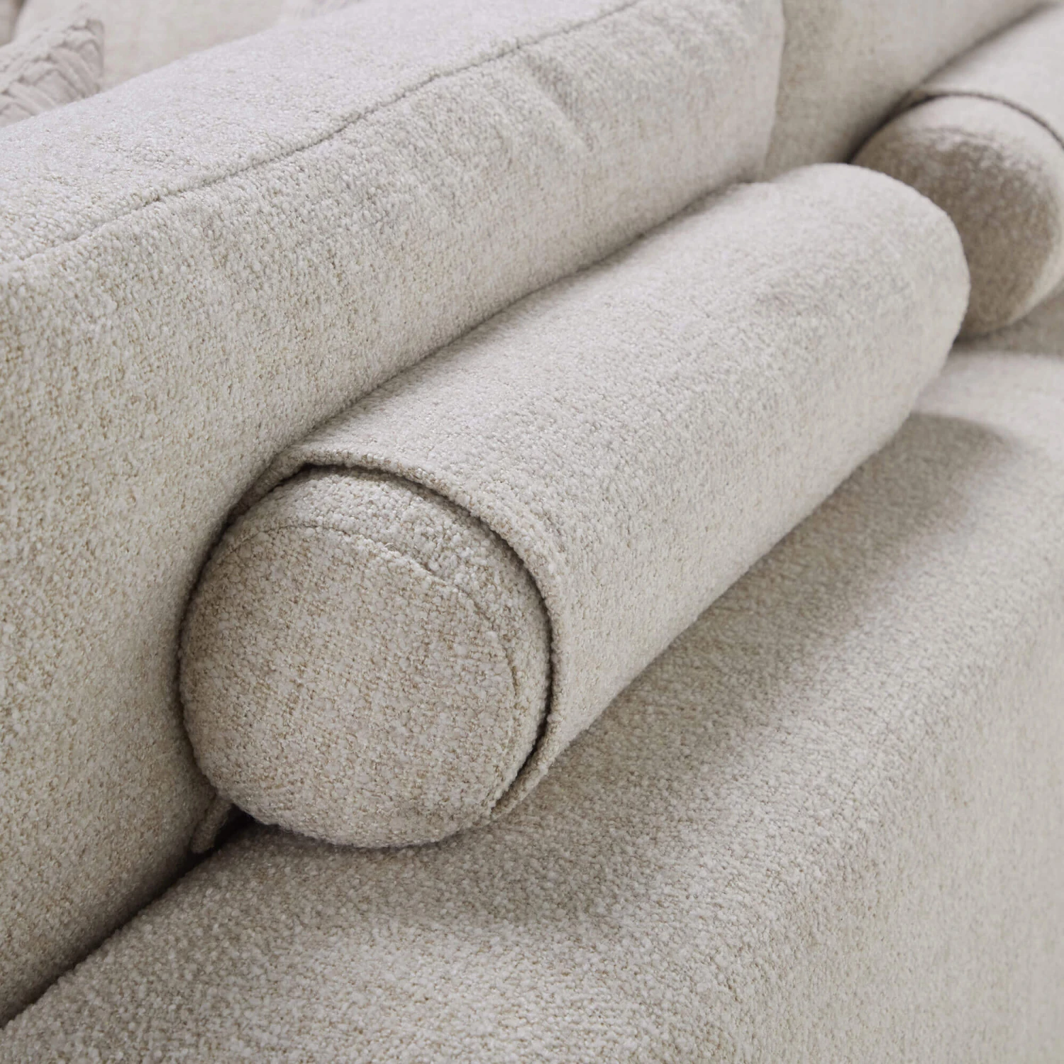 Naxos Large Tyne Natural Fabric Open End Left Arm Corner Group With Rectangular Table & Footstool 5 Naxos Large Tyne Natural Fabric Open End Left Arm Corner Group With Rectangular Table & Footstool - Image 3