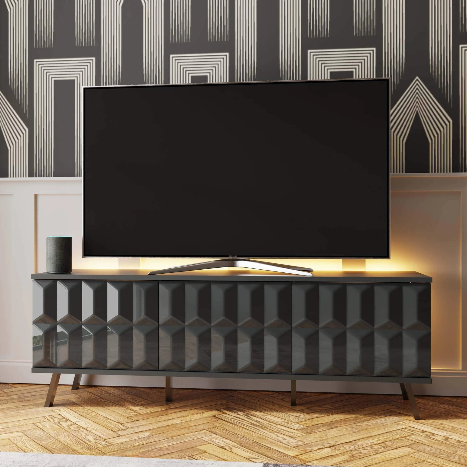 Frank Olsen Elevate Grey LED And Intelligent Eye TV Unit 3 Frank Olsen Elevate Grey LED And Intelligent Eye TV Unit