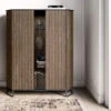 Oratino 2 Door Ribbed Wood Cabinet -Housing Units Shop 45af011dc01bcaf63cccbf5376504466