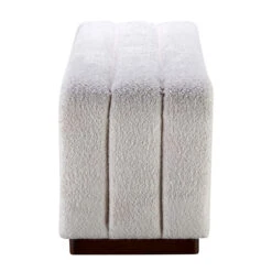 Esme White Boucle Dining Bench -Housing Units Shop 45ed19a140d32f408f61869875a411f0