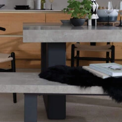Ingrid Concrete-Effect 220cm Dining Table -Housing Units Shop 460a3d6d48b94bfb41d0d9ebf66fa774