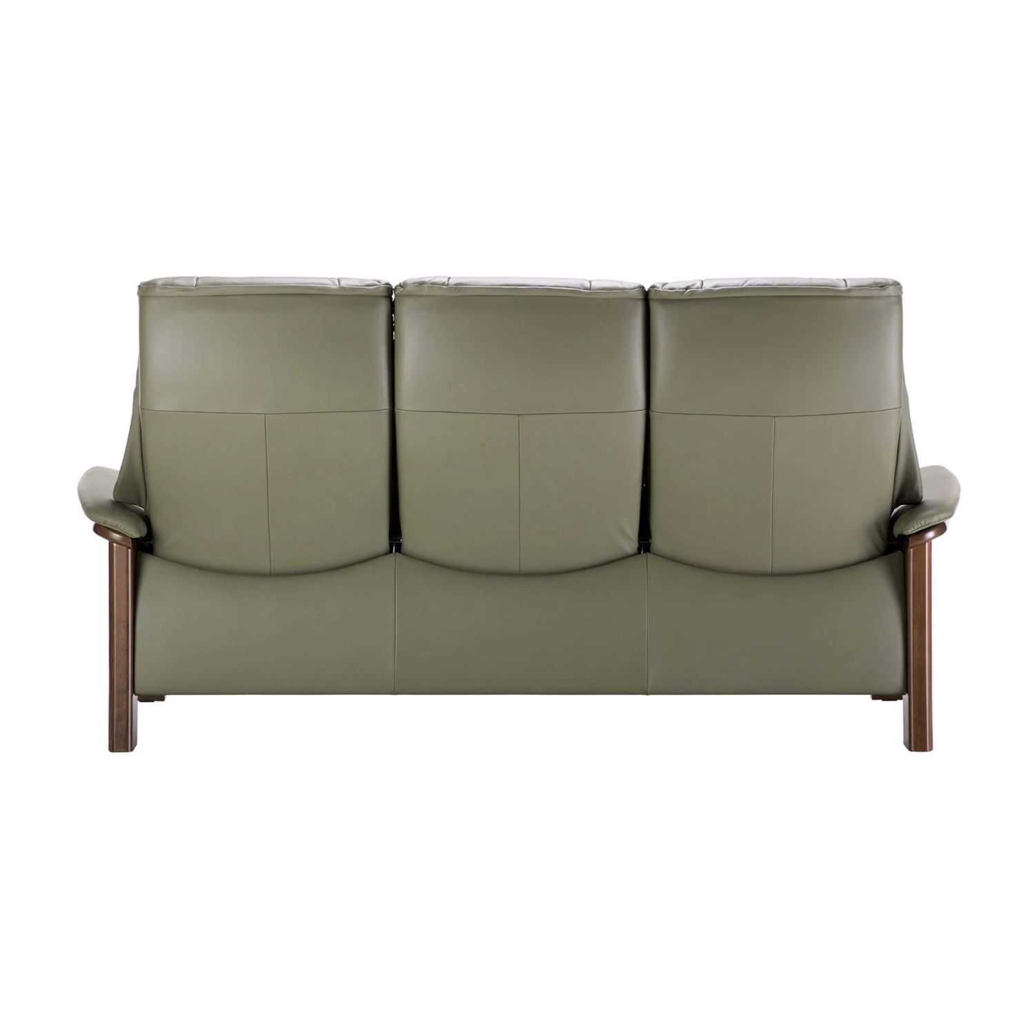 Stressless Windsor High-Back 3 Seater Recliner Sofa In Paloma Shadow Green & Walnut 8 Stressless Windsor High-Back 3 Seater Recliner Sofa In Paloma Shadow Green & Walnut - Image 6