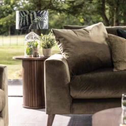 Annika Smoked Oak Slatted Round Side Table 16 Annika Smoked Oak Slatted Round Side Table -Housing Units Shop 465e2d64cd139b0f2b7aeeacf8769700