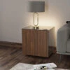 Frank Olsen Intelligent Grey Gloss & Walnut Side Table -Housing Units Shop 47569928a86aab7e927bb7f8223ba268