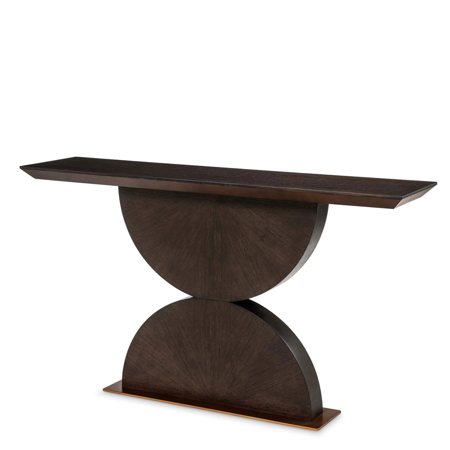 Eichholtz Spring Mocha Oak Veneer Console Table 4 Eichholtz Spring Mocha Oak Veneer Console Table - Image 2