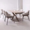 Stephanie 220cm Ash Dining Table With 6 Juliette Dining Chairs -Housing Units Shop 49d71abd663b388317d430963de93dac
