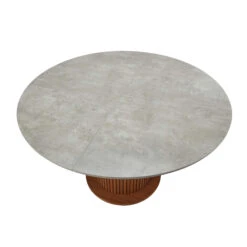 Ariana Round Concrete Effect Top Dining Table -Housing Units Shop 4a37cc7ae6848126132438feae1ff8f8