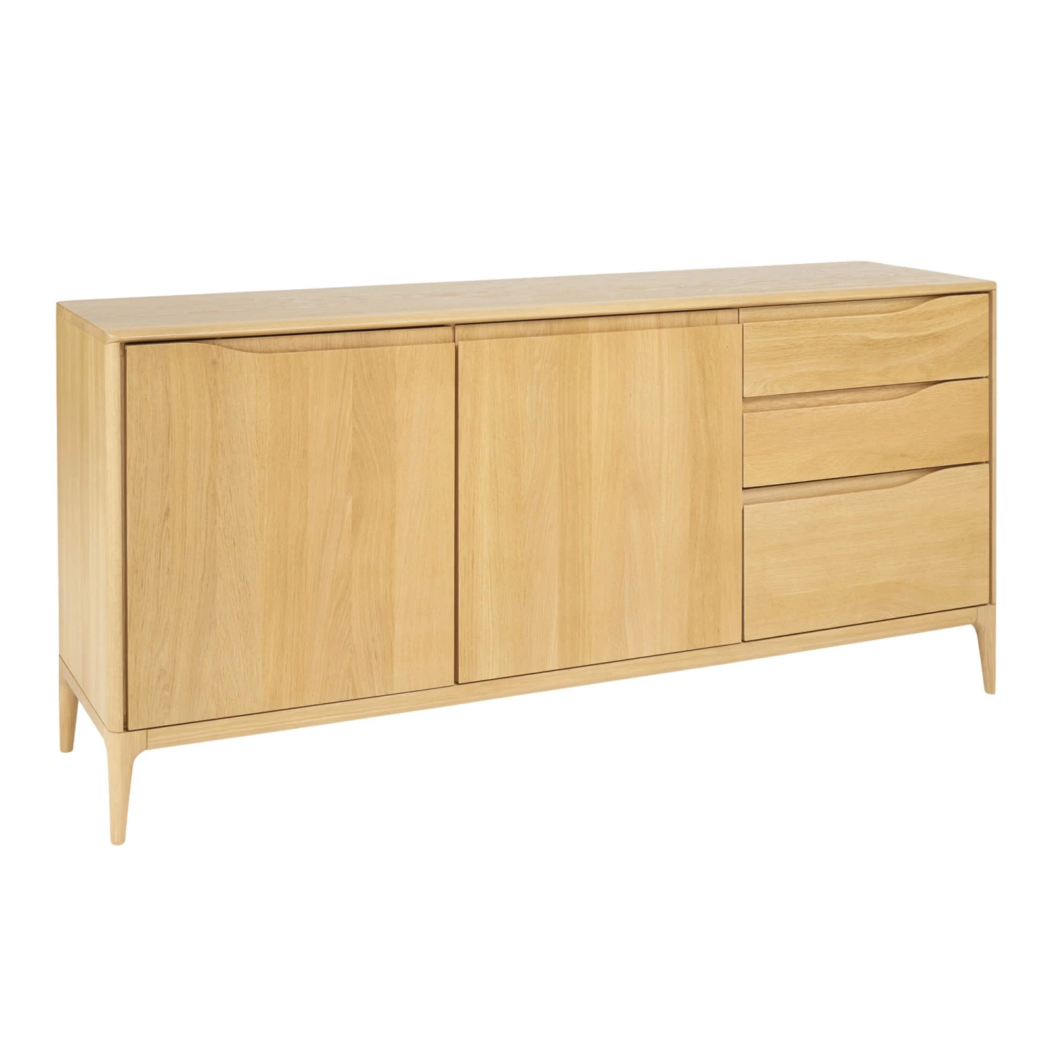 Ercol Romana Solid Oak Large 2 Door 3 Drawer Sideboard 4 Ercol Romana Solid Oak Large 2 Door 3 Drawer Sideboard - Image 2