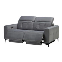 Frascati Misty Grey Fabric Power Recliner Loveseat -Housing Units Shop 4a6ca7fac63b83533b3ad3c886d3033b