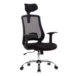 Flint Black Mesh Gas Lift Office Chair