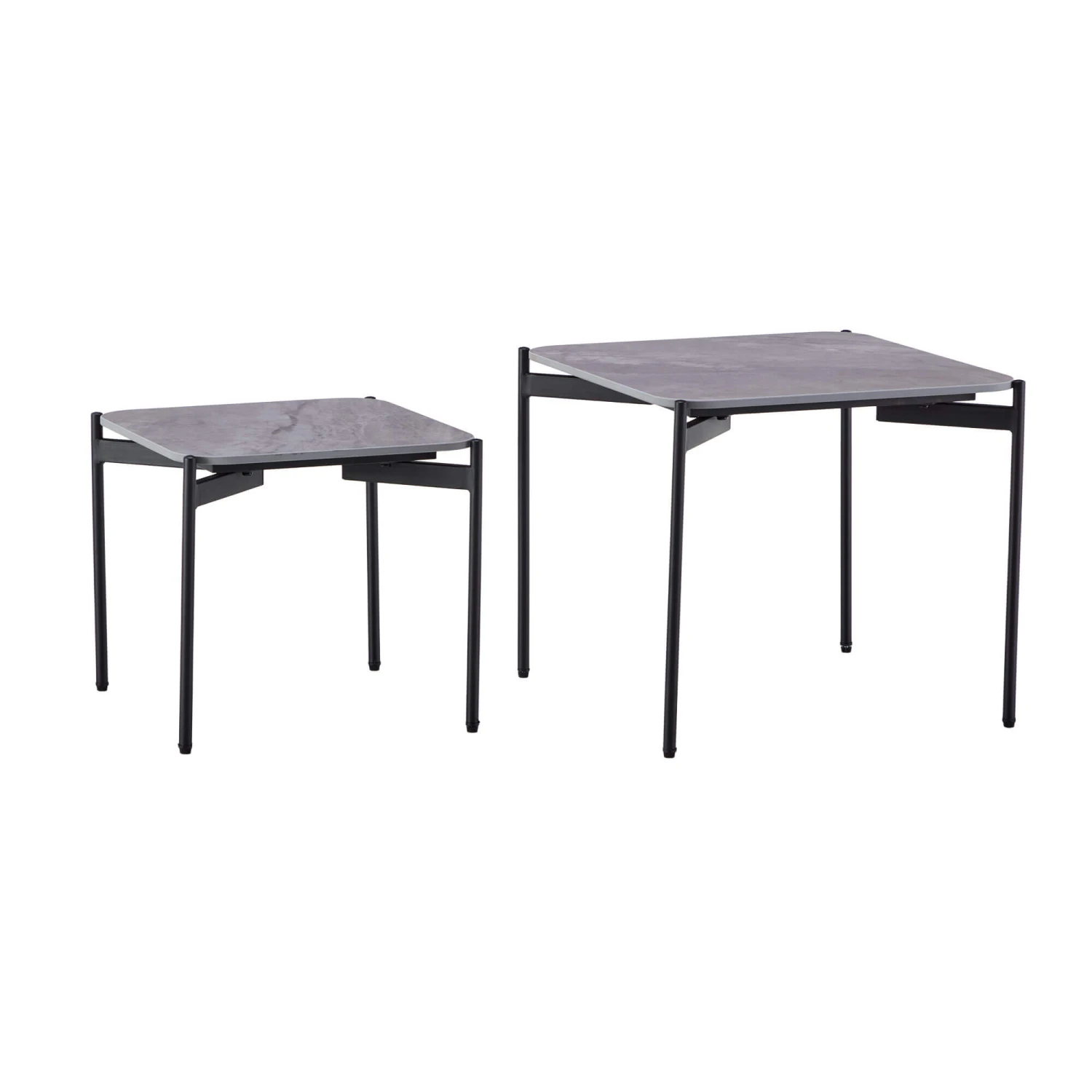 Greta Grey Marble Effect Nest Of Tables 4 Greta Grey Marble Effect Nest Of Tables - Image 2