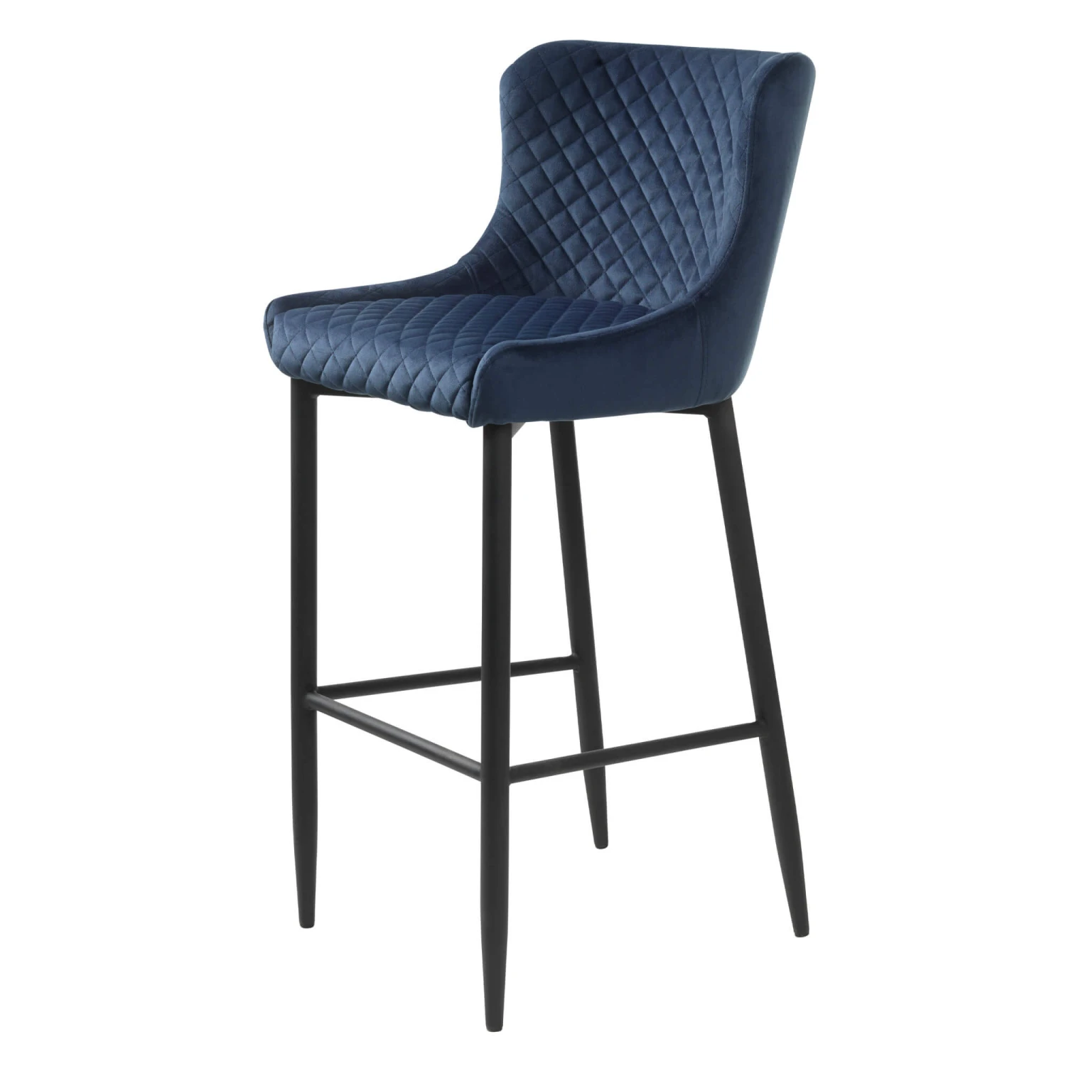 Toby Blue Velvet Counter Bar Stool 3 Toby Blue Velvet Counter Bar Stool