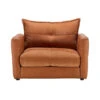 Alexander & James Miller Camel Leather & Velvet Mixed Fabric Snuggler Sofa -Housing Units Shop 4ec3923f7421313e43f0195e3d2b1f1b