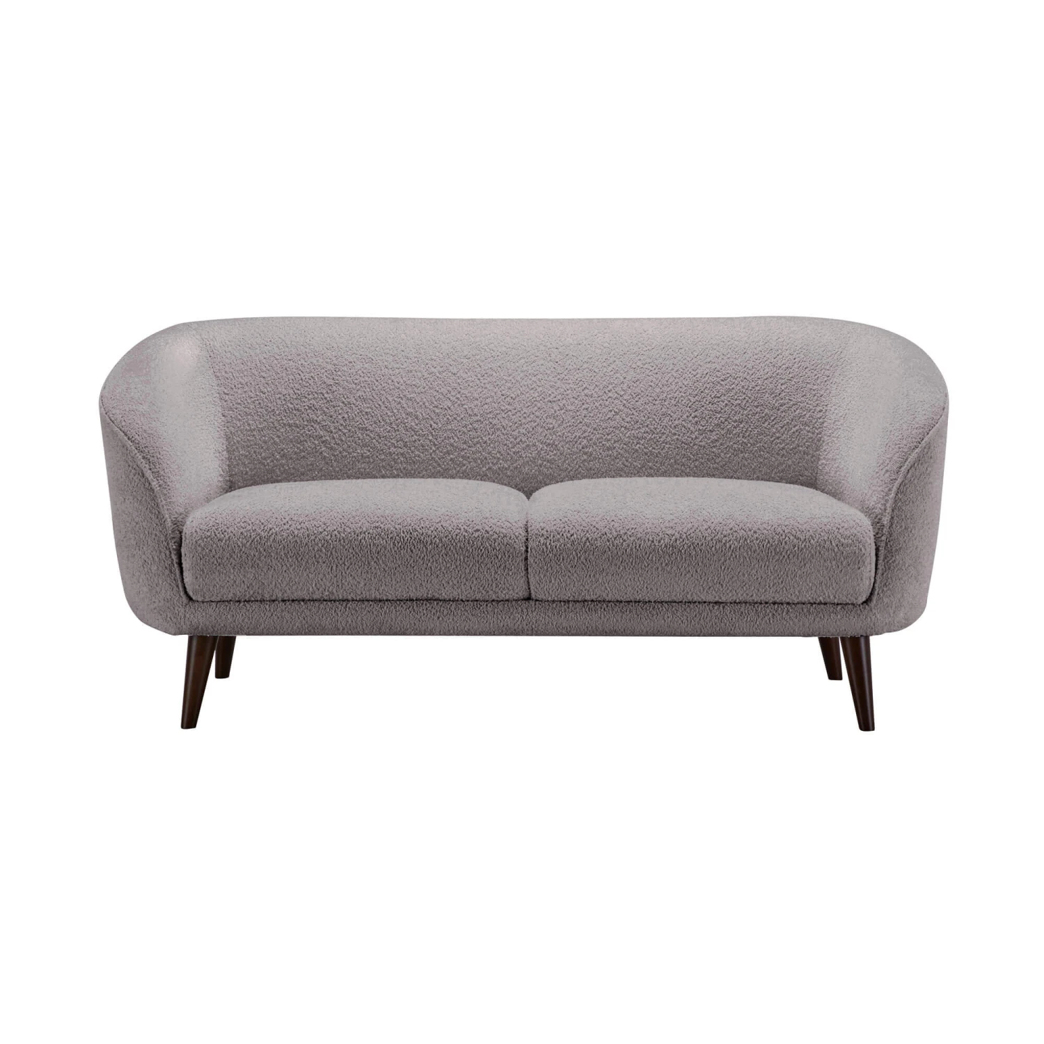 Adrienne Grey Boucle Fabric Loveseat 3 Adrienne Grey Boucle Fabric Loveseat