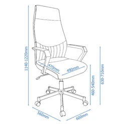 Bala Black Faux Leather High-Back Office Chair -Housing Units Shop 4f8753c6c57ca7e947a68c0dceb5d4a5