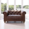 Wentworth Kodak Clove Brown Leather Snuggler Sofa -Housing Units Shop 500dd23c722ac2712fb1e8ca5978f7da