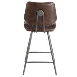 Kiara Dark Brown Counter Faux Leather Bar Chair -Housing Units Shop 50b36c691b00f49a4c53cd3cb13aa3bd