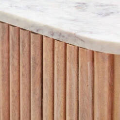 Rochelle Mango Wood & Marble 2 Door Highboard -Housing Units Shop 50c8b4e077692de2aefc2d25257573a7