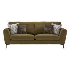 Isabella Olive Green Fabric Grand Sofa
