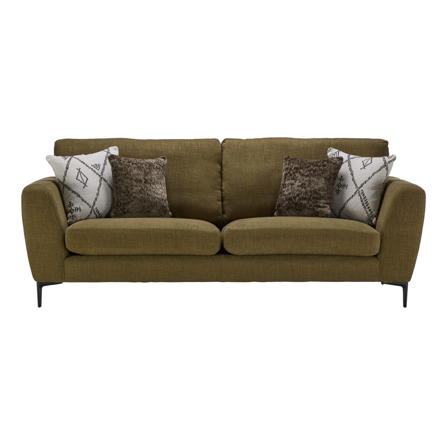 Isabella Olive Green Fabric Grand Sofa 3 Isabella Olive Green Fabric Grand Sofa