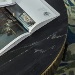 Ivette Round Gold & Black Marble Coffee Table -Housing Units Shop 53955f19ac2c1f2e7ef56cdd1ae74b27