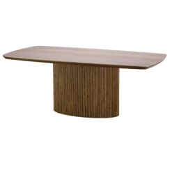 Posada Reeded Travertine Effect Dining Table -Housing Units Shop 58d667b6e525855f79349003618bc5ce