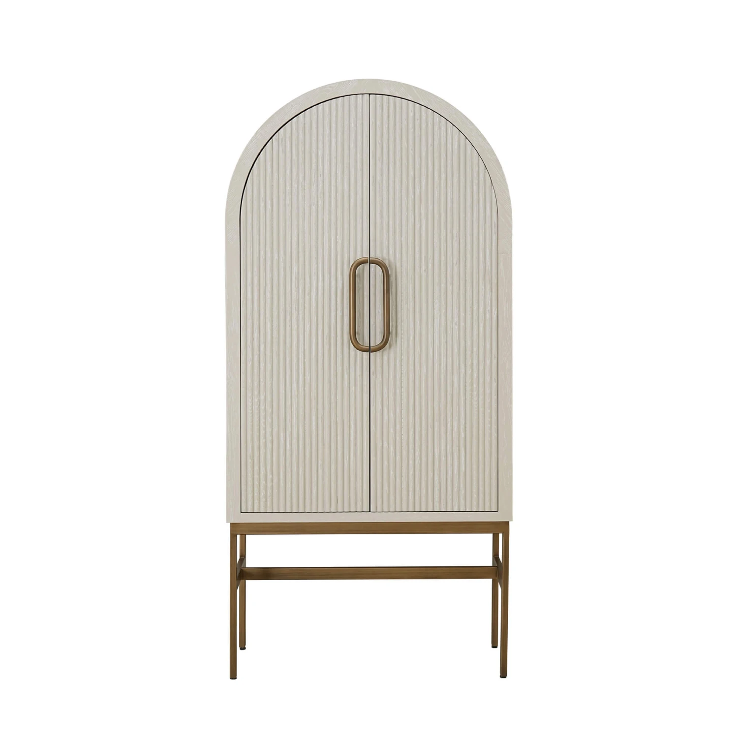 Serenity White Reeded 2 Door Drinks Cabinet 5 Serenity White Reeded 2 Door Drinks Cabinet - Image 4