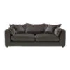 Gabriella Dusk Charcoal Fabric Large Pillow Back Sofa