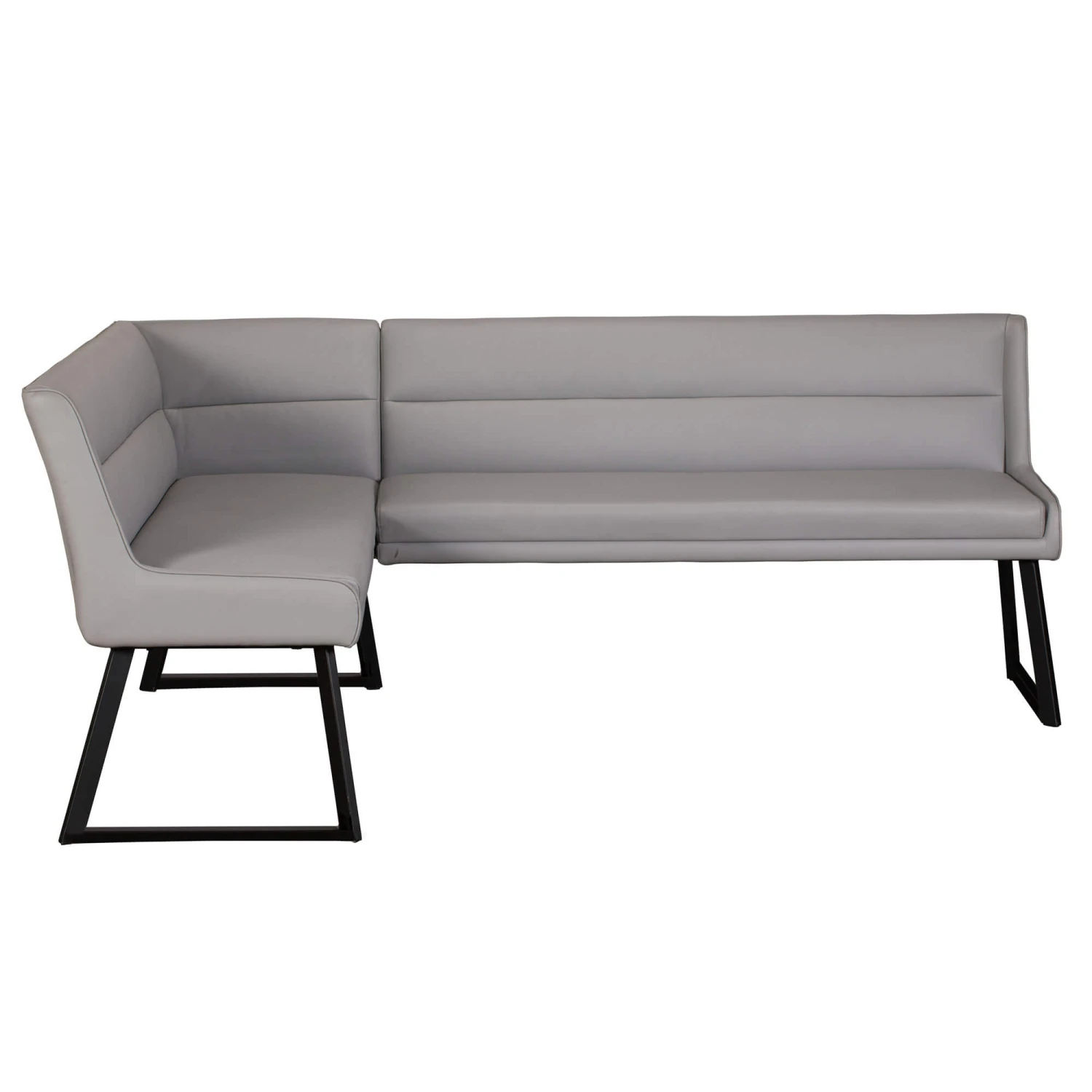 Deco Grey Faux Leather Corner Dining Bench (Right) 5 Deco Grey Faux Leather Corner Dining Bench (Right) - Image 3