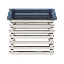 Metz Square Smoked Glass End Table -Housing Units Shop 5b5b94b04fd517c09b5f5500da6c24dd