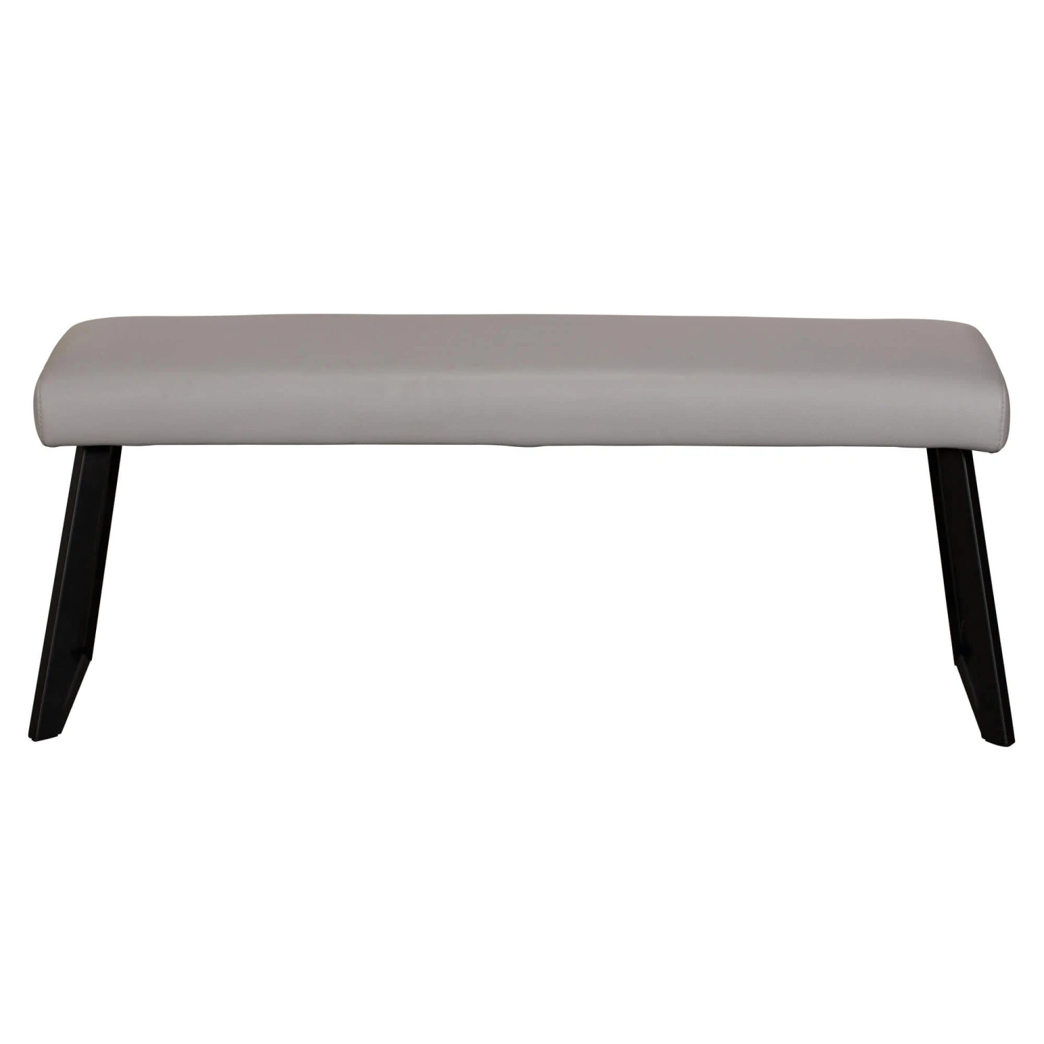 Deco Grey Faux Leather Low Dining Bench 5 Deco Grey Faux Leather Low Dining Bench - Image 3