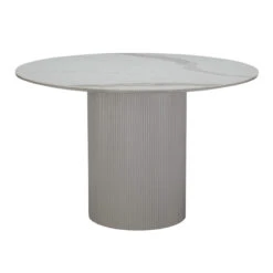 Irina White Marble Effect 119.5cm Round Dining Table -Housing Units Shop 5d163bdf6f1fb45df949fe376ca5b468