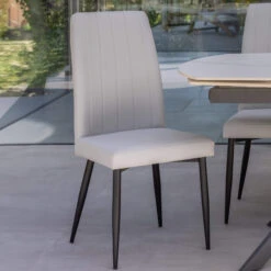 Monteverdi Sintered Stone Dining Table And 4 Bettina Grey Faux Leather Dining Chairs -Housing Units Shop 5e6dfcc6f6c5924d38dffec2ea2508ad