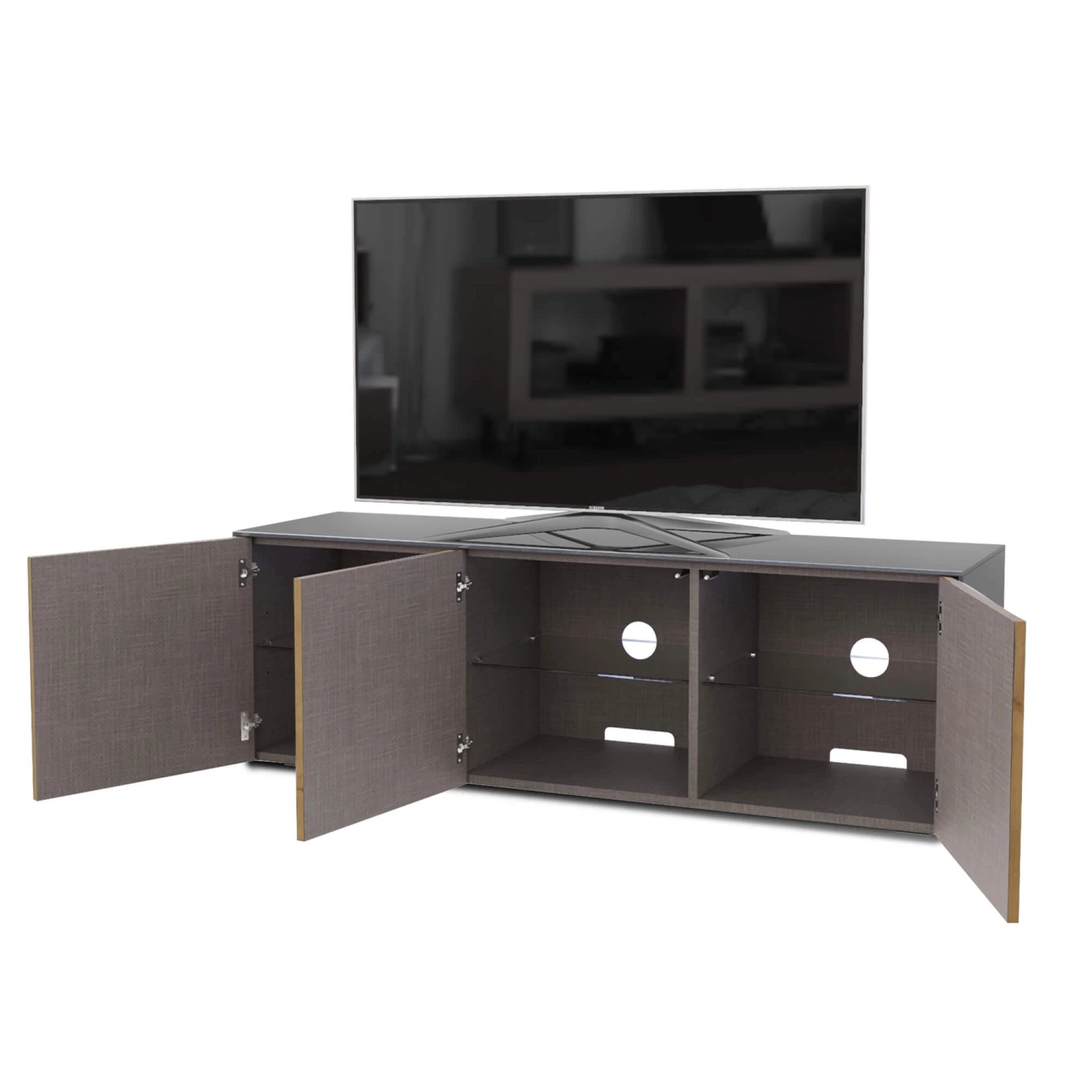 Frank Olsen Intelligent 150cm Grey Gloss & Oak TV Unit 5 Frank Olsen Intelligent 150cm Grey Gloss & Oak TV Unit - Image 3