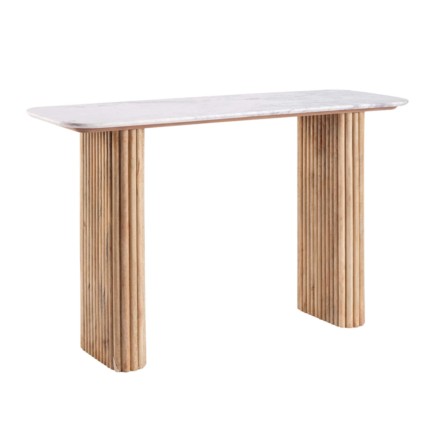 Rochelle Mango Wood & Marble Console Table 4 Rochelle Mango Wood & Marble Console Table - Image 2