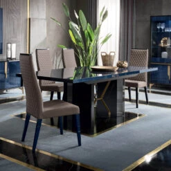 Celeste High Gloss Cobalt Blue 196cm Extending Dining Table -Housing Units Shop 637c4bc0ca2f1657e1c2713858740005