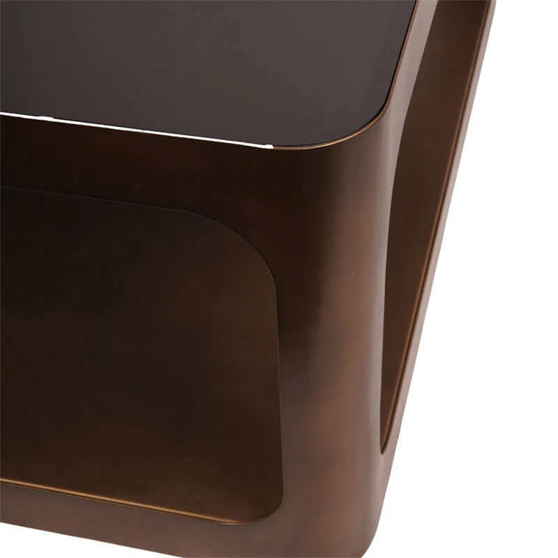 Libra Thorpe Metal Square Coffee Table With Glass Top 7 Libra Thorpe Metal Square Coffee Table With Glass Top - Image 5